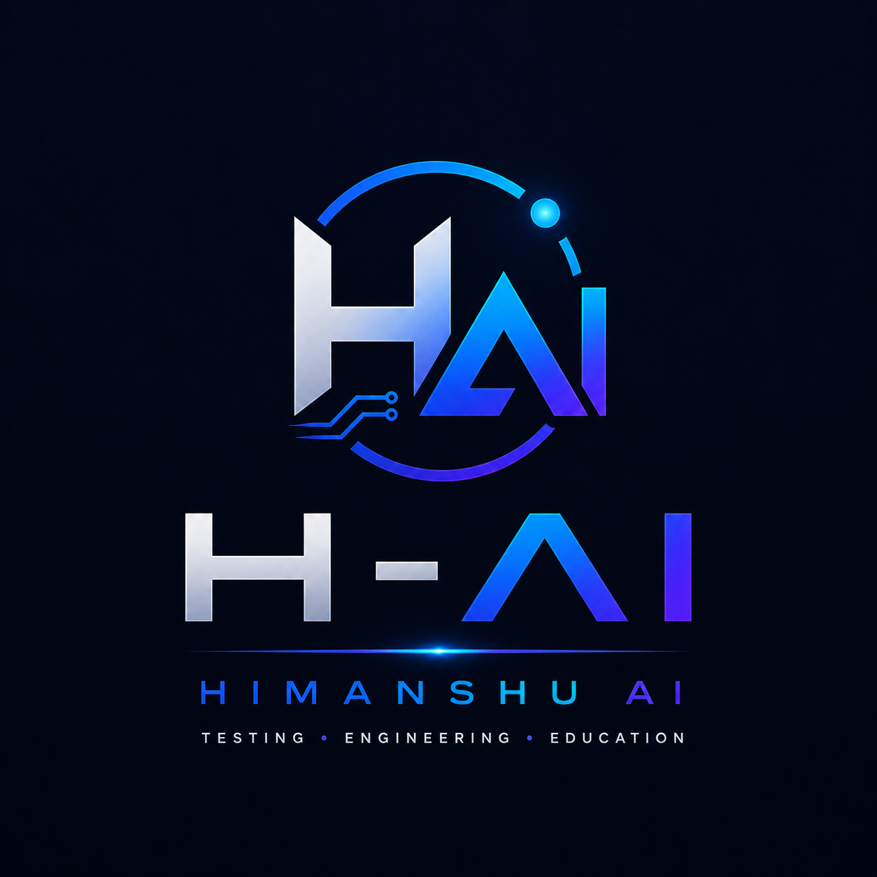 H-AI — Himanshu AI logo. Testing, Engineering, Education.